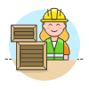 Warehouse Worker 2 2 Illustration from UX Colors Set