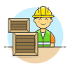 Warehouse Worker 2 5 Illustration from UX Colors Set