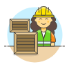Warehouse Worker 2 6 Illustration from UX Colors Set