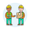 Warehouse Worker 3 1 Illustration from UX Colors Set