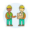 Warehouse Worker 3 2 Illustration from UX Colors Set