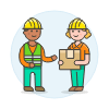 Warehouse Worker 3 3 Illustration from UX Colors Set