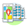 Street Pin Illustration from UX Colors Set