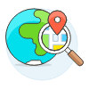 Search Location 2 Illustration from UX Colors Set | Free Download as SVG Vector and Transparent PNG | Streamline illustrations