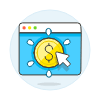 Click Revenue Browser 1 Illustration from UX Colors Set