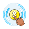Click Revenue Hand 2 Illustration from UX Colors Set