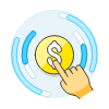 Click Revenue Hand 3 Illustration from UX Colors Set