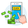 Click Revenue Mobile 2 Illustration from UX Colors Set