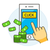 Click Revenue Mobile 3 Illustration from UX Colors Set