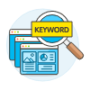 SEO Keyword Browsers Illustration from UX Colors Set