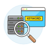 SEO Keyword Database Illustration from UX Colors Set
