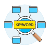 SEO Keyword Network Illustration from UX Colors Set