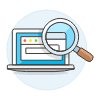 SEO Laptop Illustration from UX Colors Set