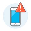 Phone Warning Illustration from UX Colors Set