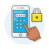 Pin Lock Screen 3 Illustration from UX Colors Set