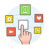Phone App 2 1 Illustration from UX Colors Set