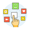 Phone App 2 2 Illustration from UX Colors Set