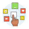 Phone App 2 3 Illustration from UX Colors Set