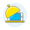 Tray Phone Illustration from UX Colors Set