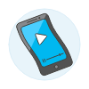 Flexible Phone Illustration from UX Colors Set