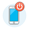 Phone Power Button Illustration from UX Colors Set
