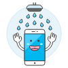 Waterproof Phone Illustration from UX Colors Set