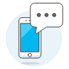 Phone Message Illustration from UX Colors Set