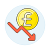 Pound Decreasing Illustration from UX Colors Set