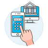 Banking App 2 1 Illustration from UX Colors Set | Free Download as SVG Vector and Transparent PNG | Streamline illustrations