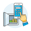 Money App Pin 2 Illustration from UX Colors Set