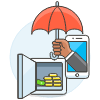 Money App Protect 3 Illustration from UX Colors Set