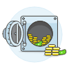 Money Safe Open 2 Illustration from UX Colors Set