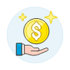 Hand Coin 1 Illustration from UX Colors Set