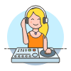 Dj Mix 4 Illustration from UX Colors Set