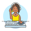 Dj Mix 6 Illustration from UX Colors Set | Free Download as SVG Vector and Transparent PNG | Streamline illustrations