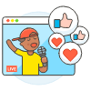 Live Youtube 2 Illustration from UX Colors Set