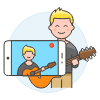 Youtuber Illustration from UX Colors Set