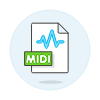 File Sound Midi Illustration from UX Colors Set