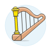 Instruments Harp Illustration from UX Colors Set