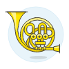 Instruments Horn Illustration from UX Colors Set