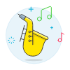 Instruments Saxophone 1 Illustration from UX Colors Set