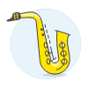 Instruments Saxophone 2 Illustration from UX Colors Set