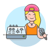 Artist Equalizer 1 Illustration from UX Colors Set
