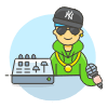 Artist Equalizer 4 Illustration from UX Colors Set