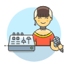 Artist Equalizer 6 Illustration from UX Colors Set