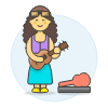Guitarist Street 5 Illustration from UX Colors Set