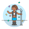 Singer Concert 2 Illustration from UX Colors Set