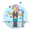 Singer Concert 3 Illustration from UX Colors Set