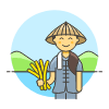 Asian Farmer 2 illustration - Free transparent PNG, SVG. No sign up needed.