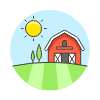 Barn Field Illustration from UX Colors Set